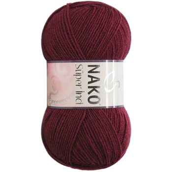 Süper İnci El Örgü İpi 100 gr Bordo 999