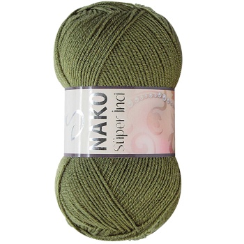 Süper İnci El Örgü İpi 100 gr Haki 4234