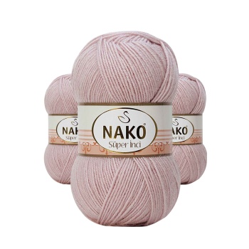 3 Adet Süper İnci El Örgü İpi 100 gr Gül Goncası 318