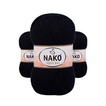 3 Adet Süper İnci El Örgü İpi 100 gr Lacivert 3088