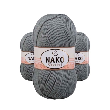 3 Adet Süper İnci El Örgü İpi 100 gr Pastel Yeşil 11537