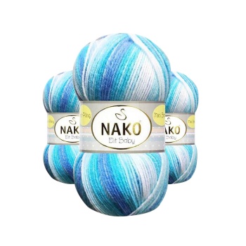 3 Adet Mini Batik Bebe El Örgü İpi Okyanus 32455