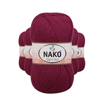 5 Adet Süper İnci El Örgü İpi 100 gr Vişne Çürüğü 2187