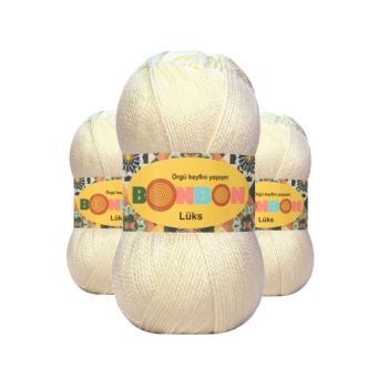 3 Adet Lüks Patik İpi Yünü Krem 98223