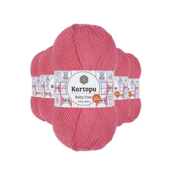 5 Adet Baby One Tüylenmeyen El Örgü İpi Yünü Şeker Pembe K244