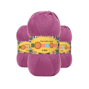 3 Adet Lüks Patik İpi Yünü Mor 98402