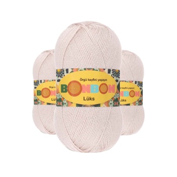 3 Adet Lüks Patik İpi Yünü Pudra 98405