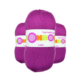 3 Adet Lüks Patik İpi Yünü Koyu Pembe 98675