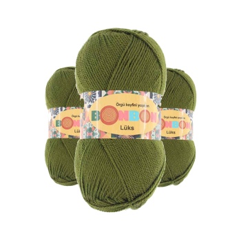 3 Adet Lüks Patik İpi Yünü Haki 98686