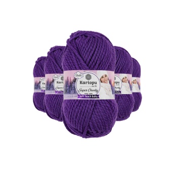 5 Adet Super Chunky Kalın Kışlık El Örgü Ipliği 100 Gr K725