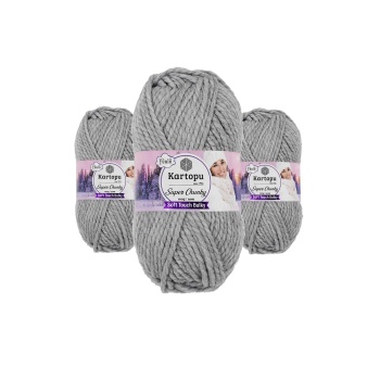 3 Adet Super Chunky Kalın Kışlık El Örgü Ipliği 100 Gr K915