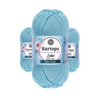 3 Adet Lotus Bikini Büstiyer Bluz Örgü İpi  K537 Bebe Mavi