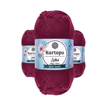 3 Adet Lotus Bikini Büstiyer Bluz Örgü İpi  K747 Mürdüm