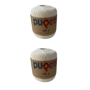 2 Adet Flo Nubuk Kadife Çanta Şapka Aksesuar İpi Beyaz