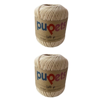 2 Adet Flo Nubuk Kadife Çanta Şapka Aksesuar İpi Bej