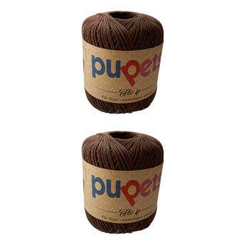 2 Adet Flo Nubuk Kadife Çanta Şapka Aksesuar İpi Kahve