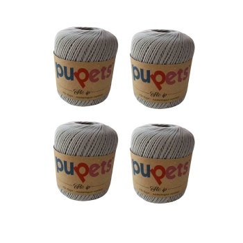 4 Adet Flo Nubuk Kadife Çanta Şapka Aksesuar İpi Gri