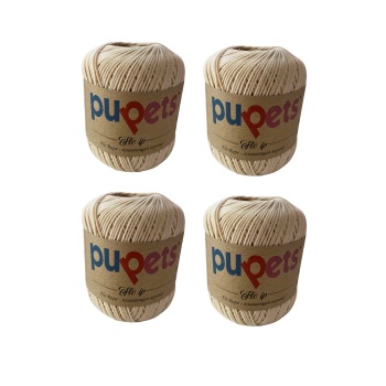 4 Adet Flo Nubuk Kadife Çanta Şapka Aksesuar İpi Bej