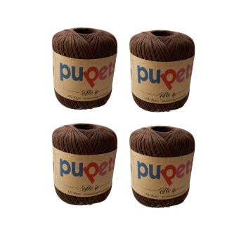 4 Adet Flo Nubuk Kadife Çanta Şapka Aksesuar İpi Kahve