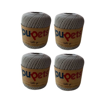 4 Adet Flo Nubuk Kadife Çanta Şapka Aksesuar İpi Koyu Gri