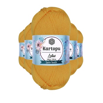 5 Adet Lotus Bikini Büstiyer Bluz Örgü İpi  K318 Koyu Sarı