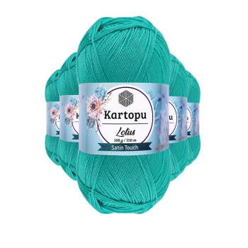 5 Adet Lotus Bikini Büstiyer Bluz Örgü İpi  K440 Yeşil