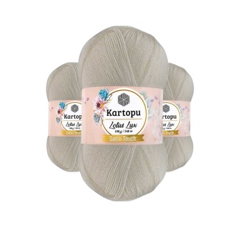 3 Adet Lotus Lux Bikini Büstiyer Bluz Simli Örgü İpi K019 Açık Krem