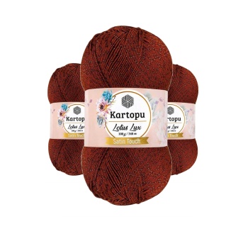 3 Adet Lotus Lux Bikini Büstiyer Bluz Simli Örgü İpi K834 Taba