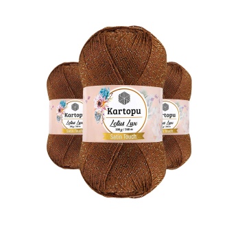 3 Adet Lotus Lux Bikini Büstiyer Bluz Simli Örgü İpi K840 Koyu Hardal