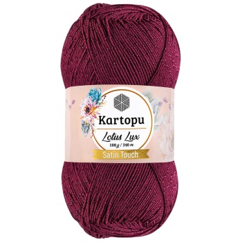 Lotus Lux Bikini Büstiyer Bluz Simli Örgü İpi K747 Vişne