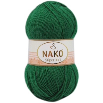 Süper İnci El Örgü İpi 100 gr Yeşil 10026