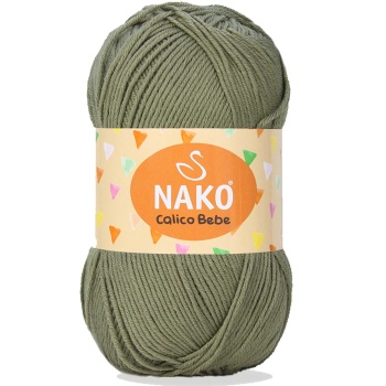 Calico Bebe Pamuklu Bebek Ve Battaniye Örgü Ipi 13285 Haki