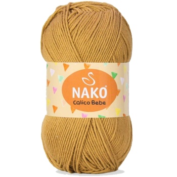 Calico Bebe Pamuklu Bebek Ve Battaniye Örgü Ipi 13286 Hardal