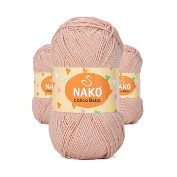 3 Adet Calico Bebe Pamuklu Bebek Ve Battaniye Örgü Ipi 10687 Koyu Ten