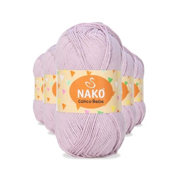 5 Adet Calico Bebe Pamuklu Bebek Ve Battaniye Örgü Ipi 1149 Açık Lila