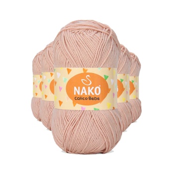 5 Adet Calico Bebe Pamuklu Bebek Ve Battaniye Örgü Ipi 10687 Koyu Ten