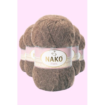 5 Adet Paris El Örgü ipi Yünü Boz Kahve 3890