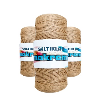 3 Adet Polyester Makrome İpi 32 Nohut 100 gr