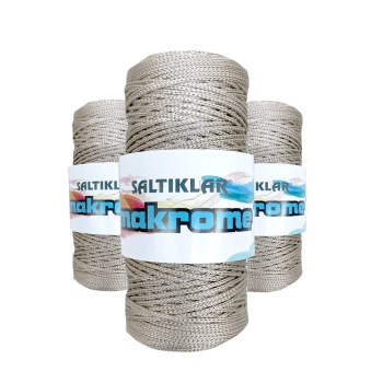3 Adet Polyester Makrome İpi 227 Bej 100 gr