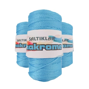 3 Adet Polyester Makrome İpi 3050 Mavi 100 gr