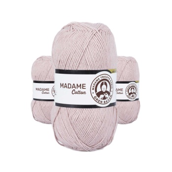 3 Adet Madame Cotton El Örgü İpi Yünü 100 gr 025 Leylak