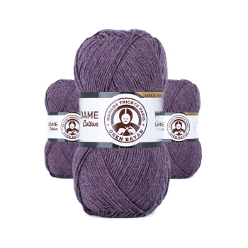 3 Adet Madame Cotton El Örgü İpi Yünü 100 gr 045 Pastel Gül
