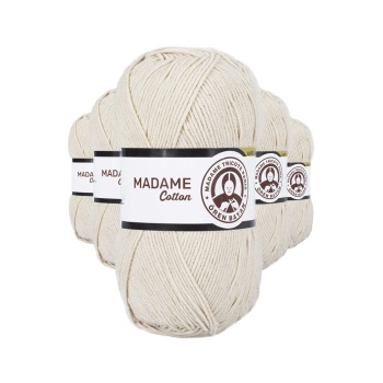 5 Adet Madame Cotton El Örgü İpi Yünü 100 gr 005 Bej