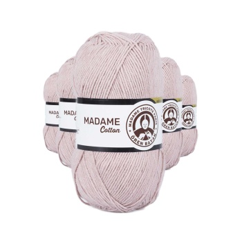 5 Adet Madame Cotton El Örgü İpi Yünü 100 gr 025 Leylak