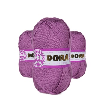 3 Adet Dora El Örgü İpi Yünü 100 gr 050 Eflatun