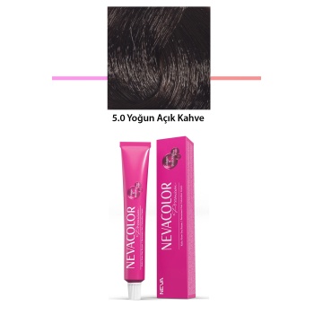 Premium 5.0 Yoğun Açık Kahve - Kalıcı Krem Saç Boyası 50 g Tüp