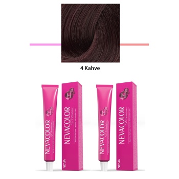 2 li Set Premium 4 Kahve - Kalıcı Krem Saç Boyası 2 X 50 g Tüp