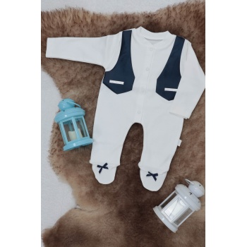 Sema Baby Pamuklu Bebek Tulumu 6-9 Ay - Smokin