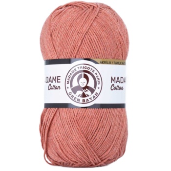 1 Adet Madame Cotton El Örgü İpi Yünü 100 gr 037 Kiremit