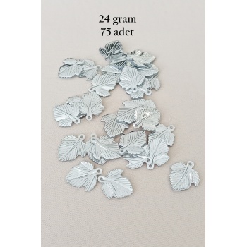 Oya Abiye Bileklik Kolye Pleksi Metalik Plastik Pul Gümüş Renk 24 gram 75 adet - BNC582